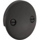 2 Hole Bathtub Overflow Plate, 3-3/16 Inches Diameter, Oil Rubbed Bronze 