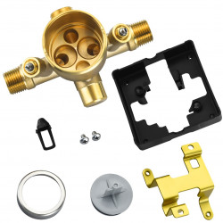 Shower Valve Body for Use with Delta Single or Dual Function Shower Faucet Trim Kits (with Screwdriver Stops) 