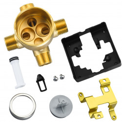 Tub and Shower Valve Body for Use with Delta Single or Dual Function Tub Faucet Trim Kits  Roll over image to zoom in  Tub and Shower Valve Body for Use with Delta Single or Dual Function Tub Faucet Trim Kits 