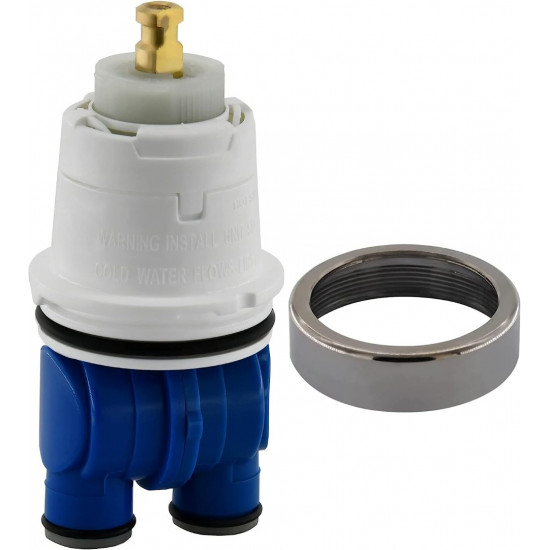 RP19804 Shower Cartridge Replacement for Delta 1300/1400 Series, Compatible with Delta Monitor Rough-in Valve and Single-Hanlde Trim Kit, Include RP22734 Bonnet Nut Replacement