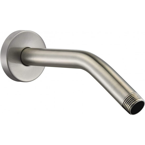 123815-BN Replacement For Moen 8 Inches Anti-leakage Ceiling Wall Mounted Bend Accessories-Basic Shower Arm and Flanged,Made of Solid Brass,Brushed Nickel 