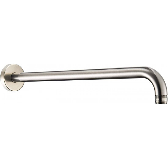 High-end Wall Mounted Extension Anti-corrosion Shower Arm (Made of Solid Brass) and Flange Replacement for Delta RP46870-SS 16-inch, Brilliance Stainless 