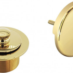 T90331P Repalcement for Moen 1-1/2 Inch Threaded Shower and Tub Drain Kit with Push-N-Lock Drain Assembly, Polished Brass 