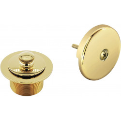 T90331P Repalcement for Moen 1-1/2 Inch Threaded Shower and Tub Drain Kit with Push-N-Lock Drain Assembly, Polished Brass 