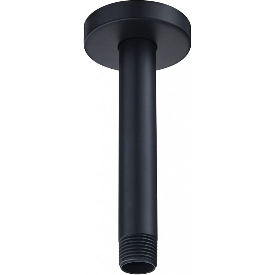 RP61058-BL Replacement for Delta 6 inches Anti-leakage Ceiling Wall Mounted Shower Arm and Flanged for American Standard, Matte Black 