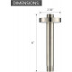 RP61058-SS Replacement for Delta 6 inches Anti-leakage Ceiling Wall Mounted Shower Arm and Flanged for American Standard, Brilliance Stainless 