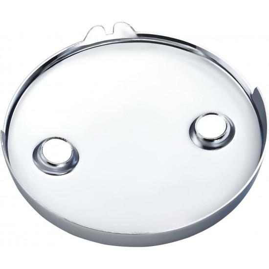 DTT101 Repalcement for Kingston Brass 2 Hole Bathtub Overflow Plate,3-3/16 Inches Diameter,Polished Chrome 