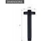 RP61058-BL Replacement for Delta 6 inches Anti-leakage Ceiling Wall Mounted Shower Arm and Flanged for American Standard, Matte Black 