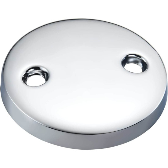 DTT101 Repalcement for Kingston Brass 2 Hole Bathtub Overflow Plate,3-3/16 Inches Diameter,Polished Chrome 